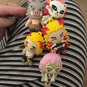 Demon Slayer Character Keychains Set
